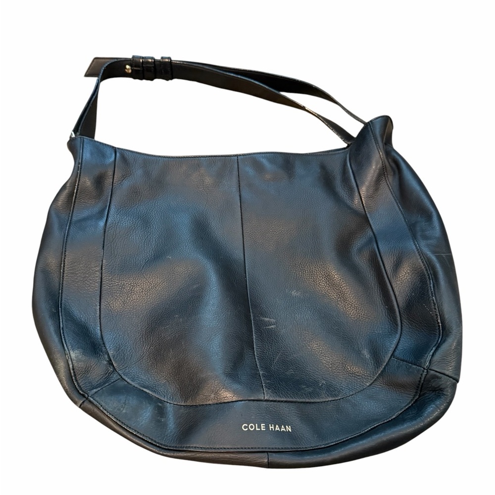 Cole Haan Black Leather Hobo Shoulder Bag